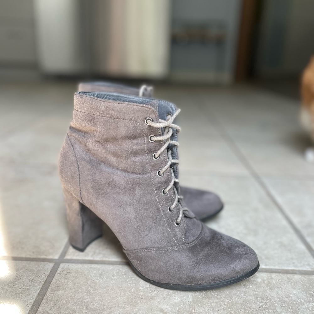 Suede Grey Booties